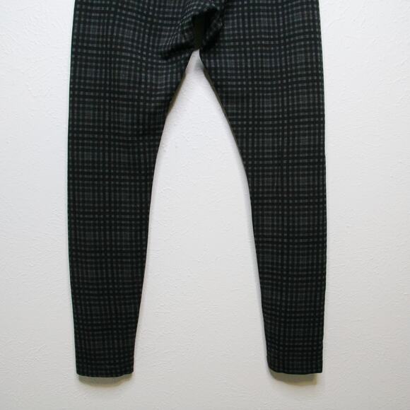 LYSSE Plaid High Rise Leggings Slimming Tummy Panel Charcoal Gray Black Sz M - Picture 7 of 9